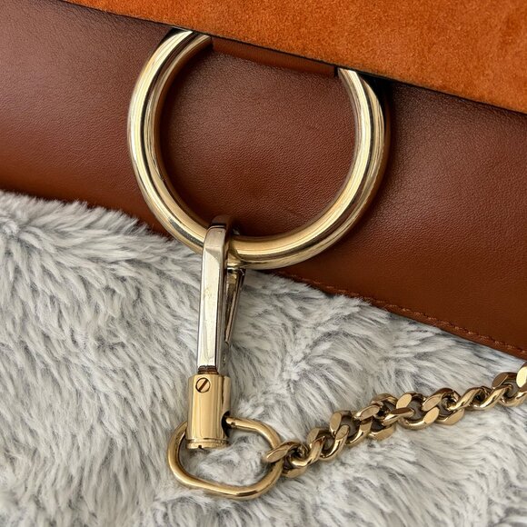 Chloe Faye Leather Suede Small Crossbody Bag - Picture 2 of 13